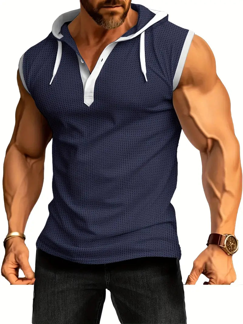 Herren Kapuzen-Muskelshirt ohne Ärmel