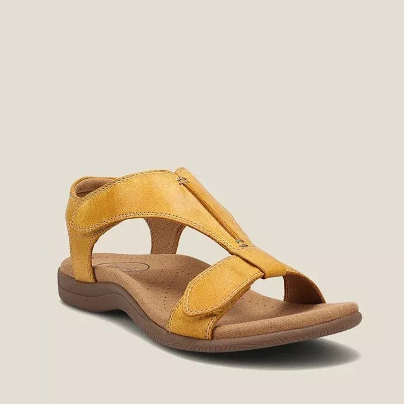 KROHN-E Damen Orthopädische Sandalen Veganes Leder Memory Foam Komfort