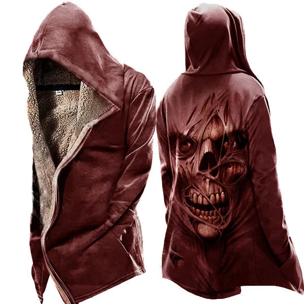 Ponara Fleecejacke mit Vintage-Schädel