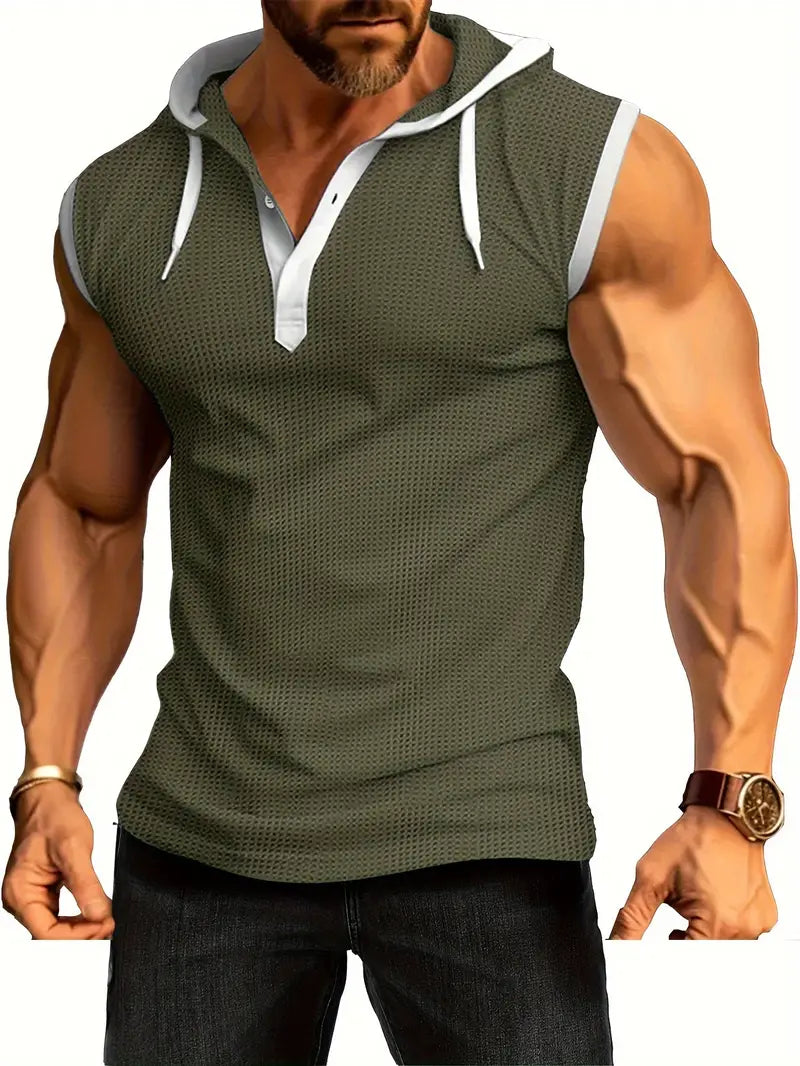 Herren Kapuzen-Muskelshirt ohne Ärmel