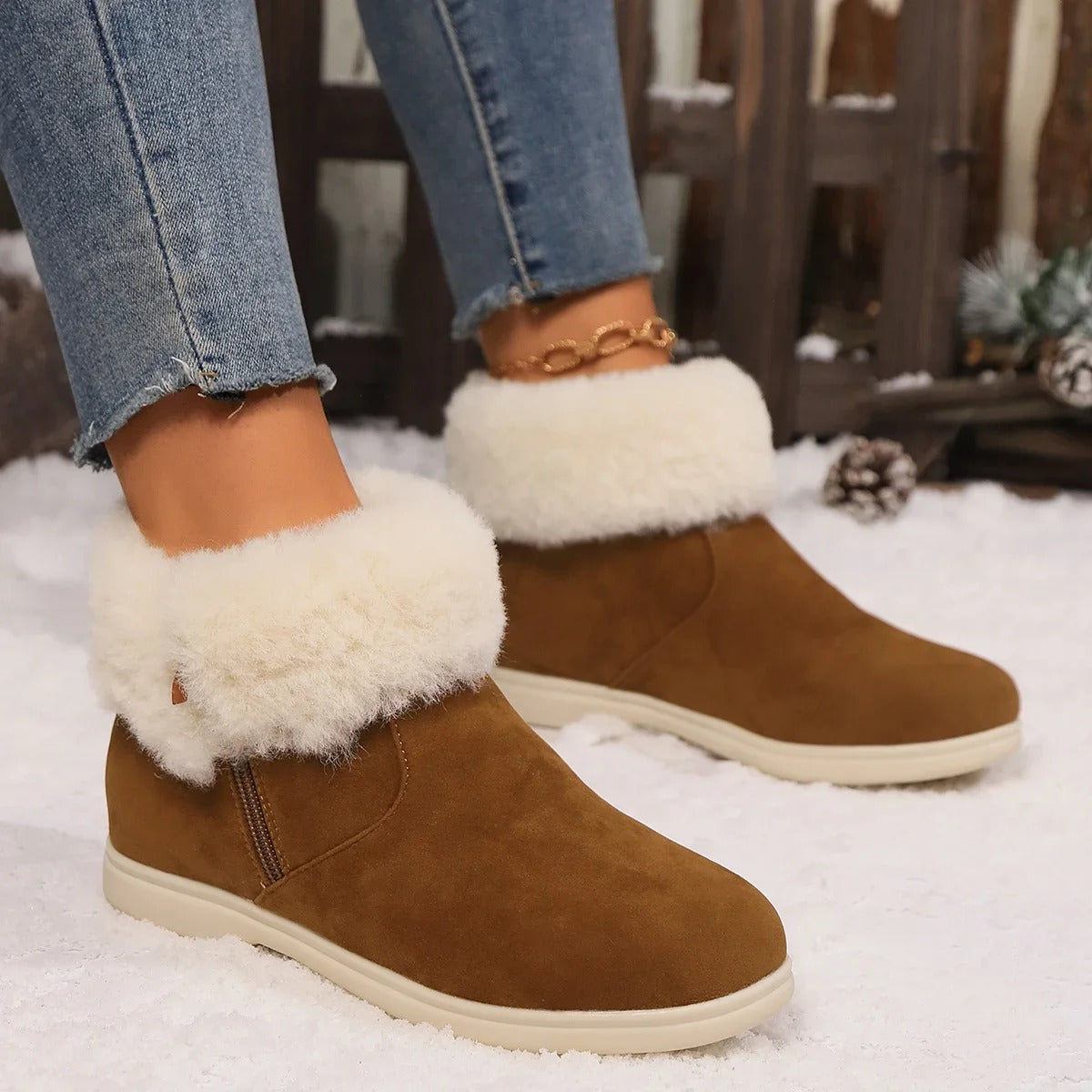 Warme Winterstiefel von Elke® mit Kunstfell