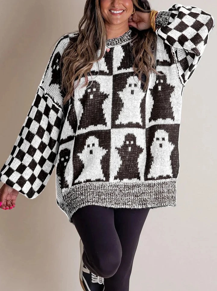 Krohn-e | Karierter Strickpullover