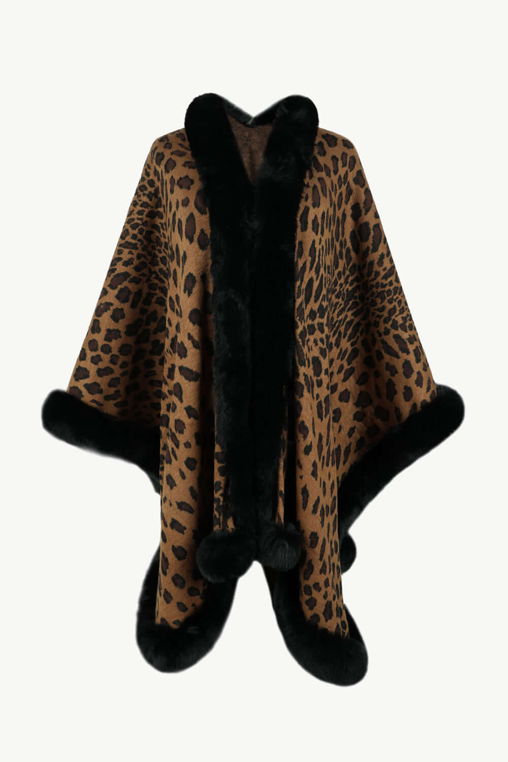 Krohn-e | Leopardenmuster Offenes Poncho