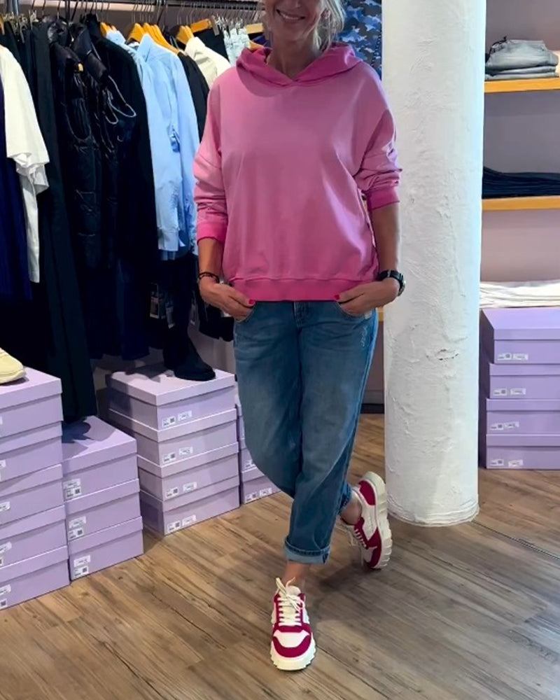 Fudus | Casual Kapuzenpullover mit Schräge