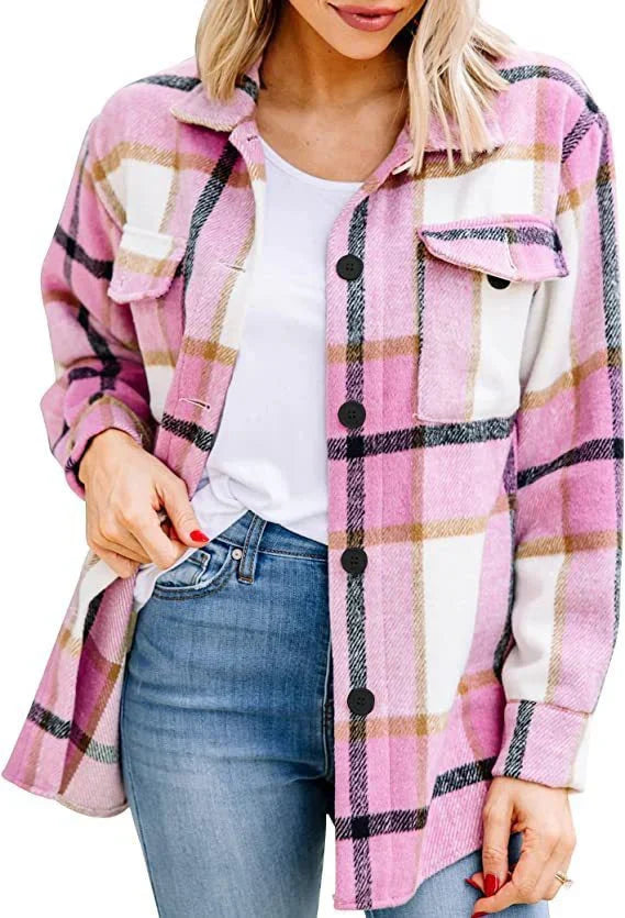 Krohn-e | Langarm Warme Hemd Jacke - Knopf Daunen