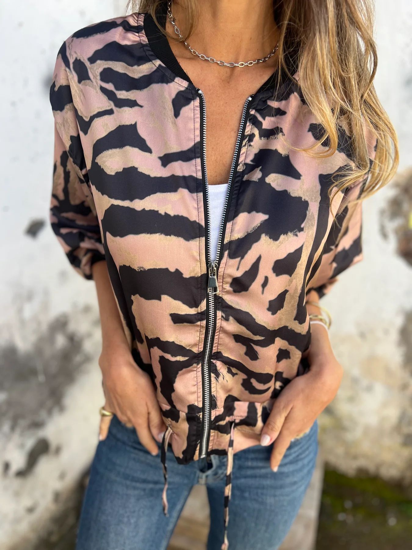 Krohn-e | Damen-Bomberjacke mit Print