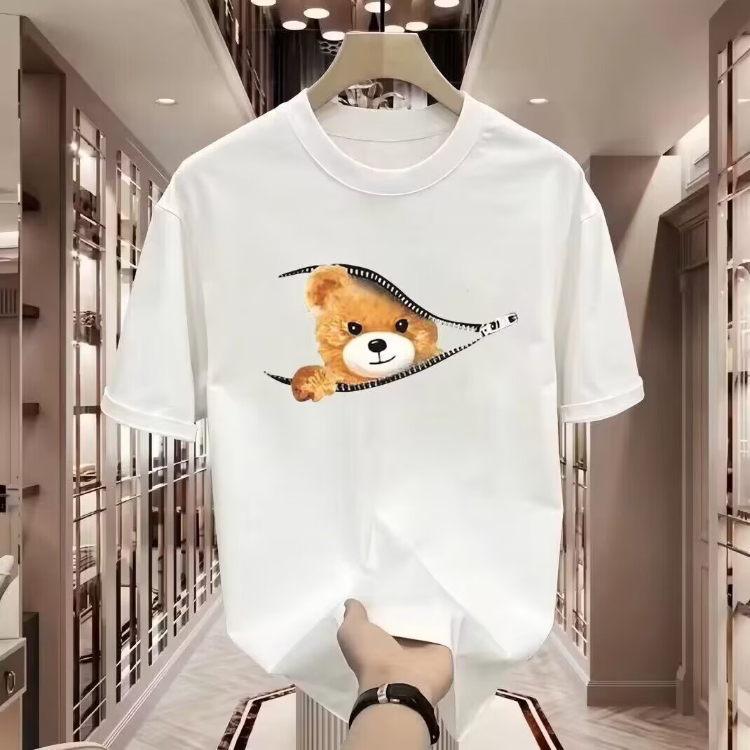 Fudus Cartoon Bär T-Shirt für Frühling und Sommer