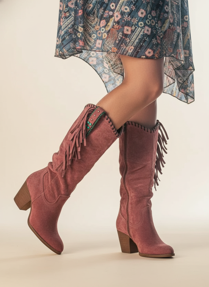 KROHN-E Damen Komfort-Stiefel Knöchelhoch Schwarz