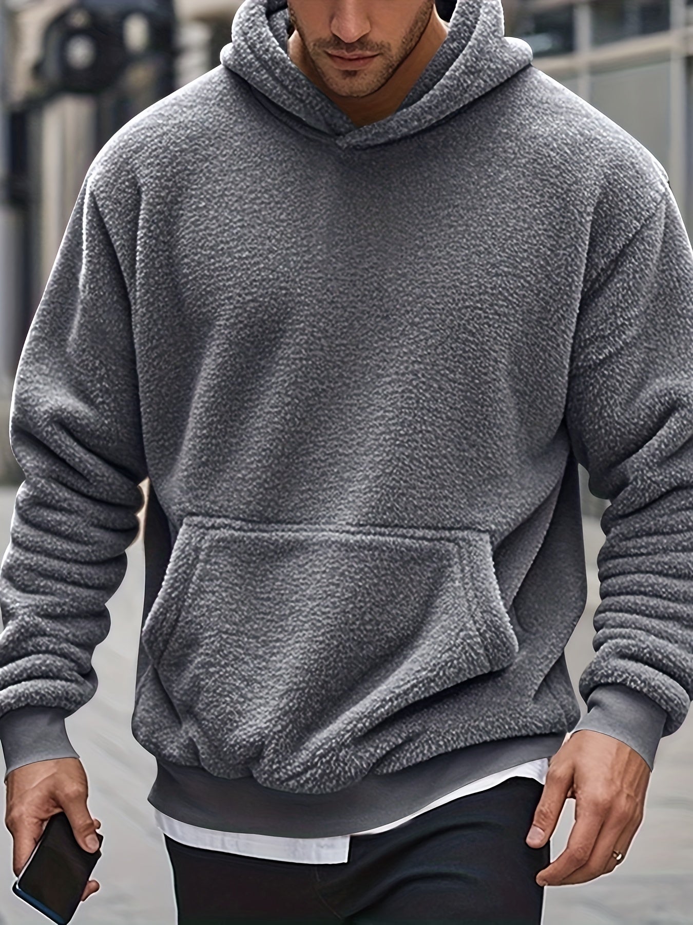 Krohn-e | Weiche Fleece-hoodie Polyester Komfort und Stil