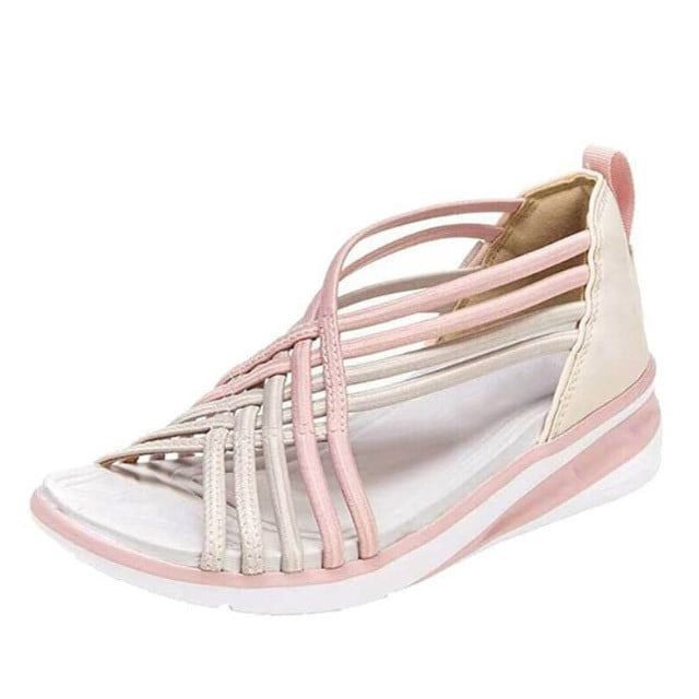 KROHN-E Damen Frühling-Sandalen Fußgewölbestütze Verstellbar