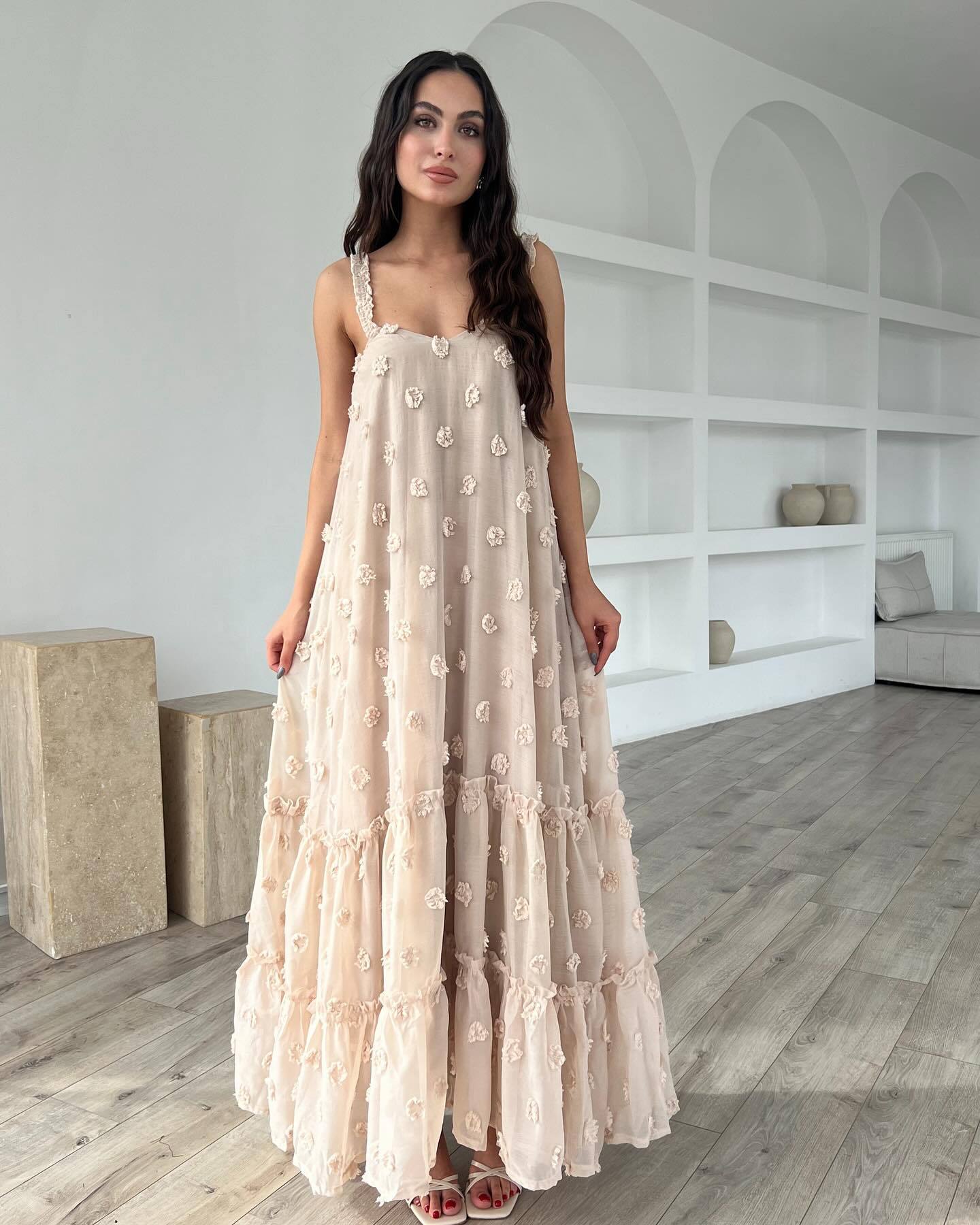 Fudus 3D Flower Swing Cake Dress