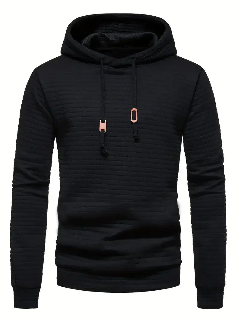Einfarbiger Waffelhoodie von Fudus