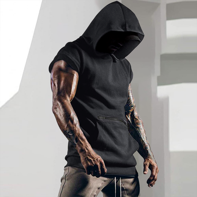 Fudus: Slim Fit Sleeveless Hoodie