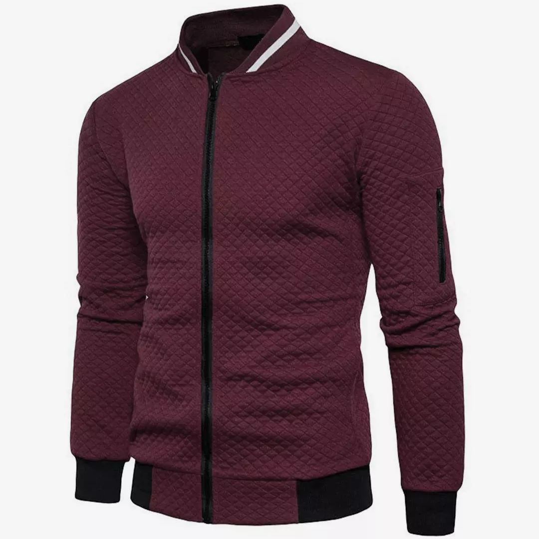 Krohn-e | Jacquard Zip-Bomberjacke