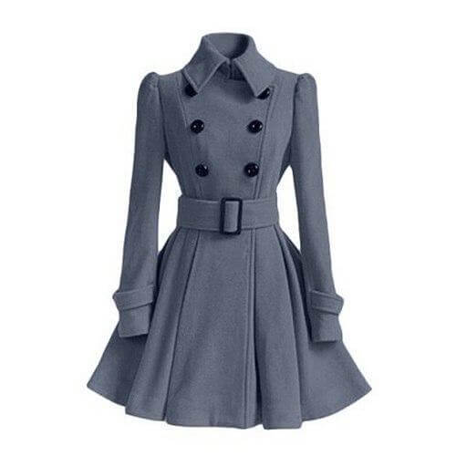 Krohn-e | Damen Doppelreiher Windbreaker Trenchcoat