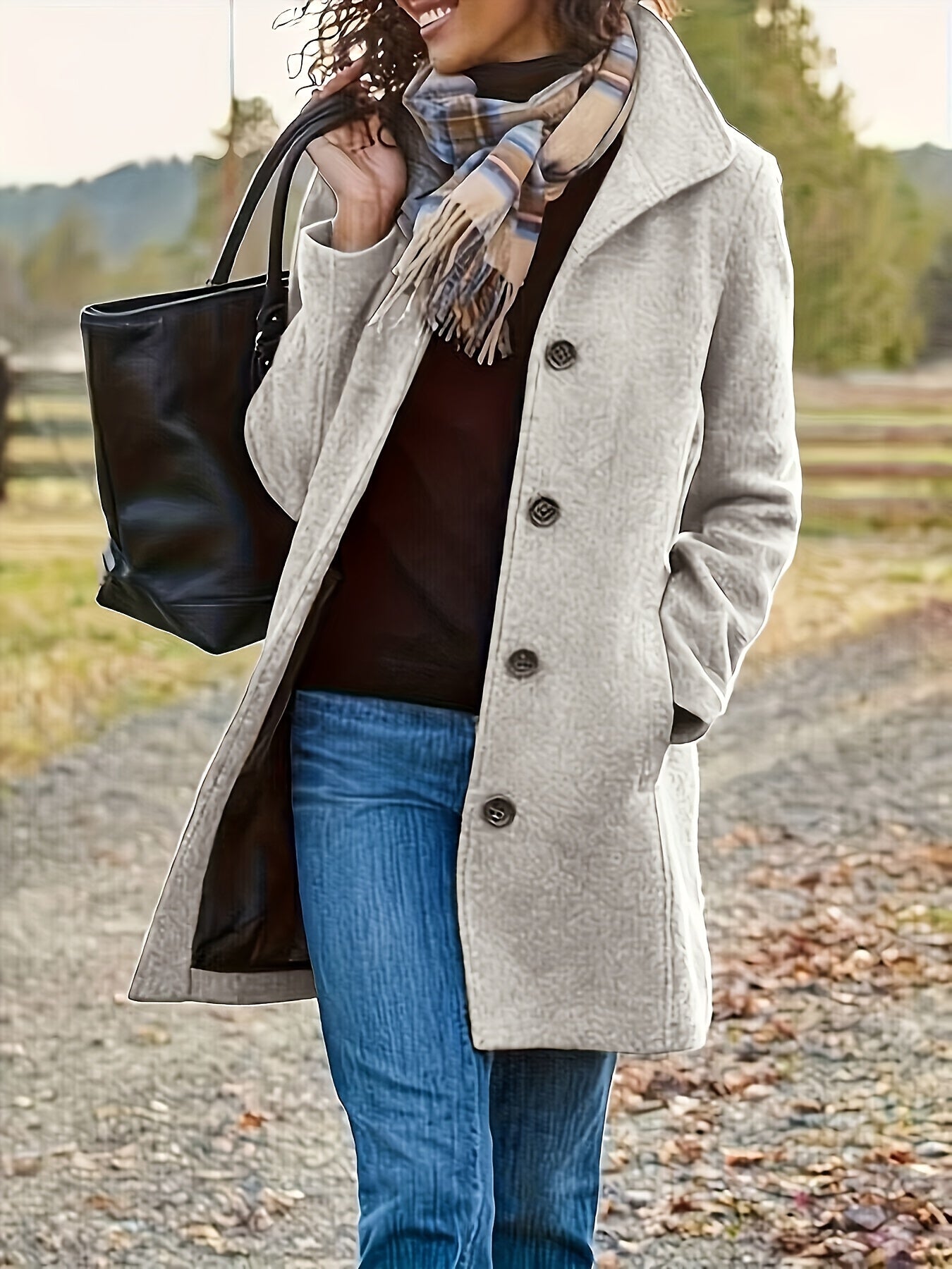Krohn-e | Plüschjacke Polyester Warm und Stilvoll