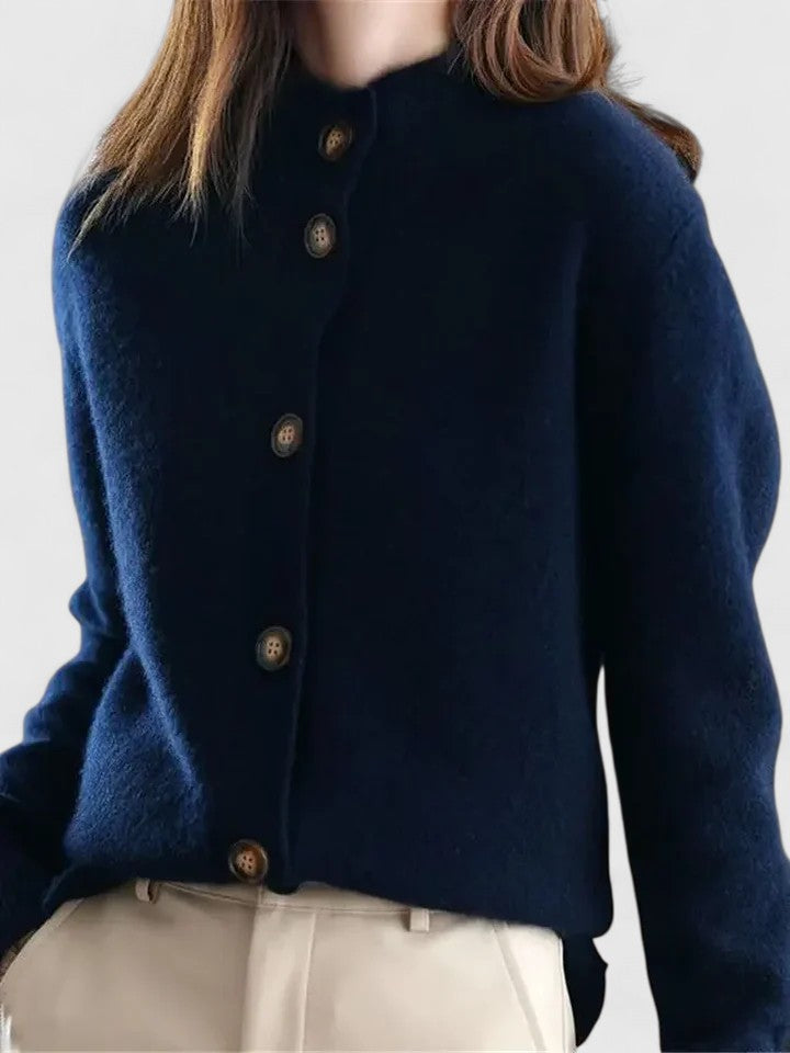 Krohn-e | Strickcardigan mit Knopfleiste