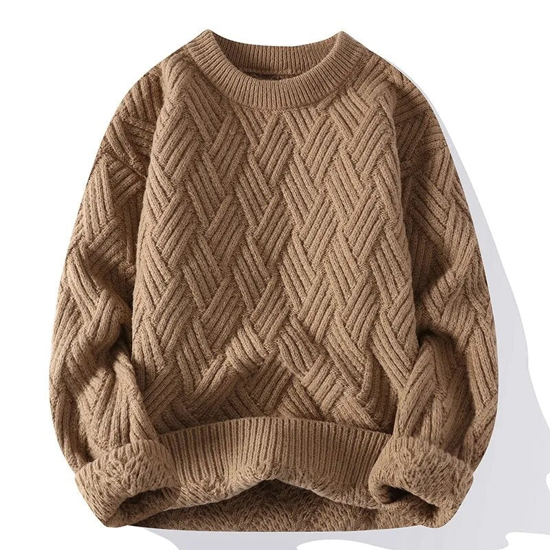 Herren-Strickpullover im klassischen, lockeren Schnitt