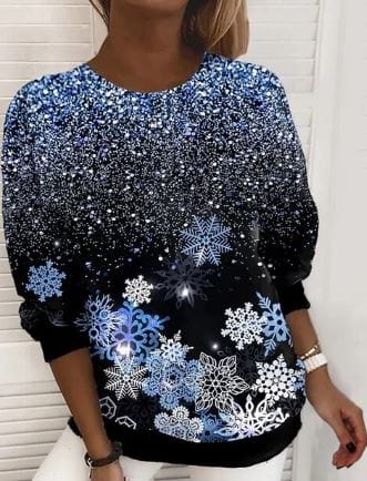 Elegant Christmas Sweatshirt by Fudus