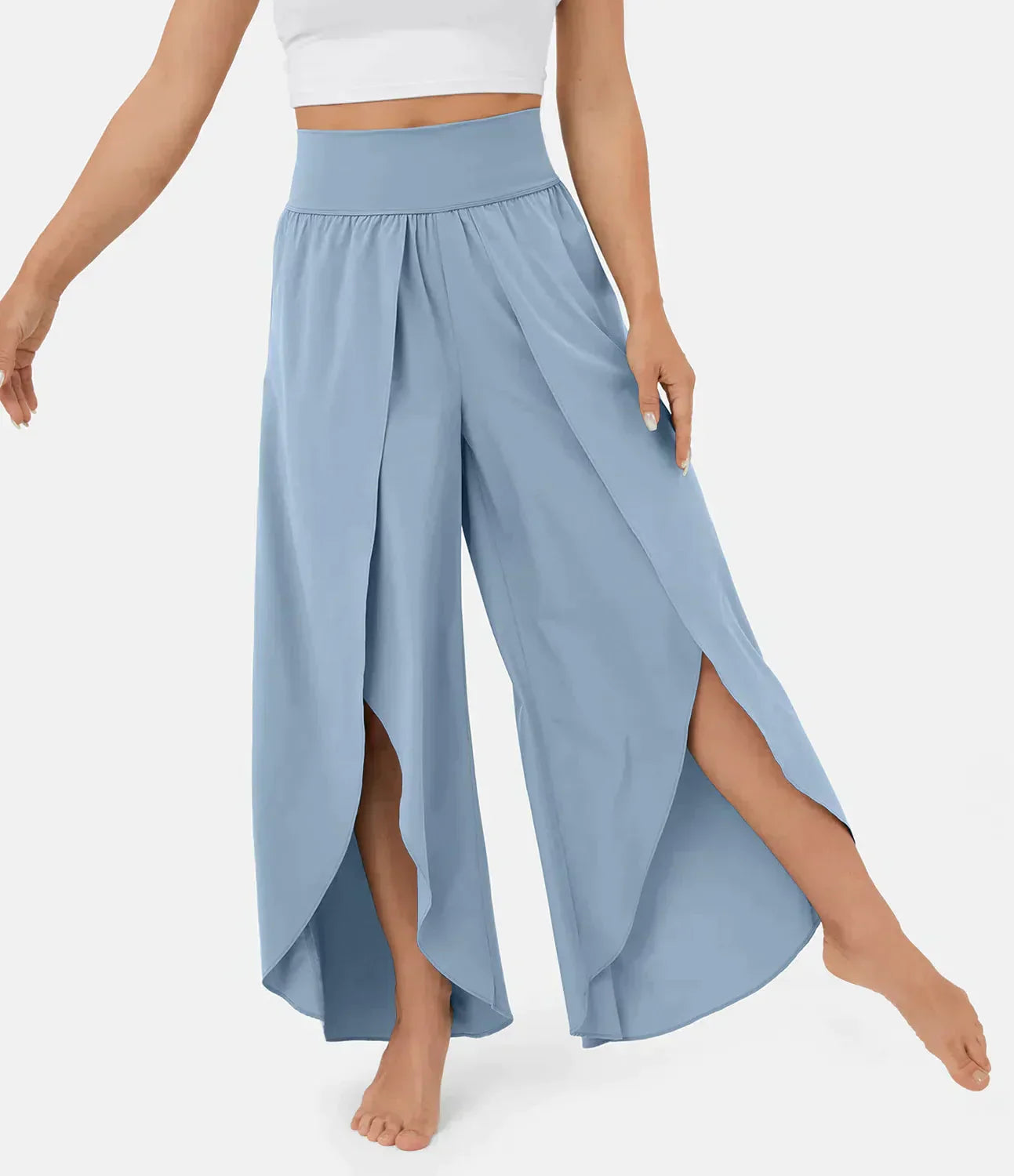 Leichte, luftige Schlaghose für Damen mit integrierter Shorts