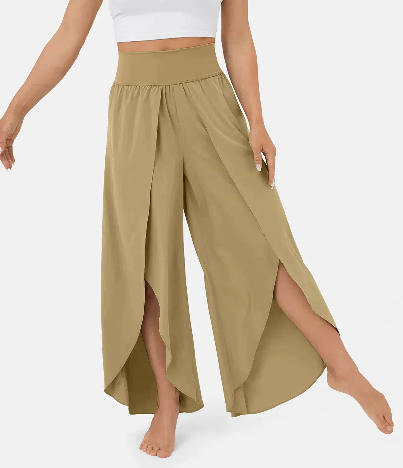 Leichte, luftige Schlaghose für Damen mit integrierter Shorts