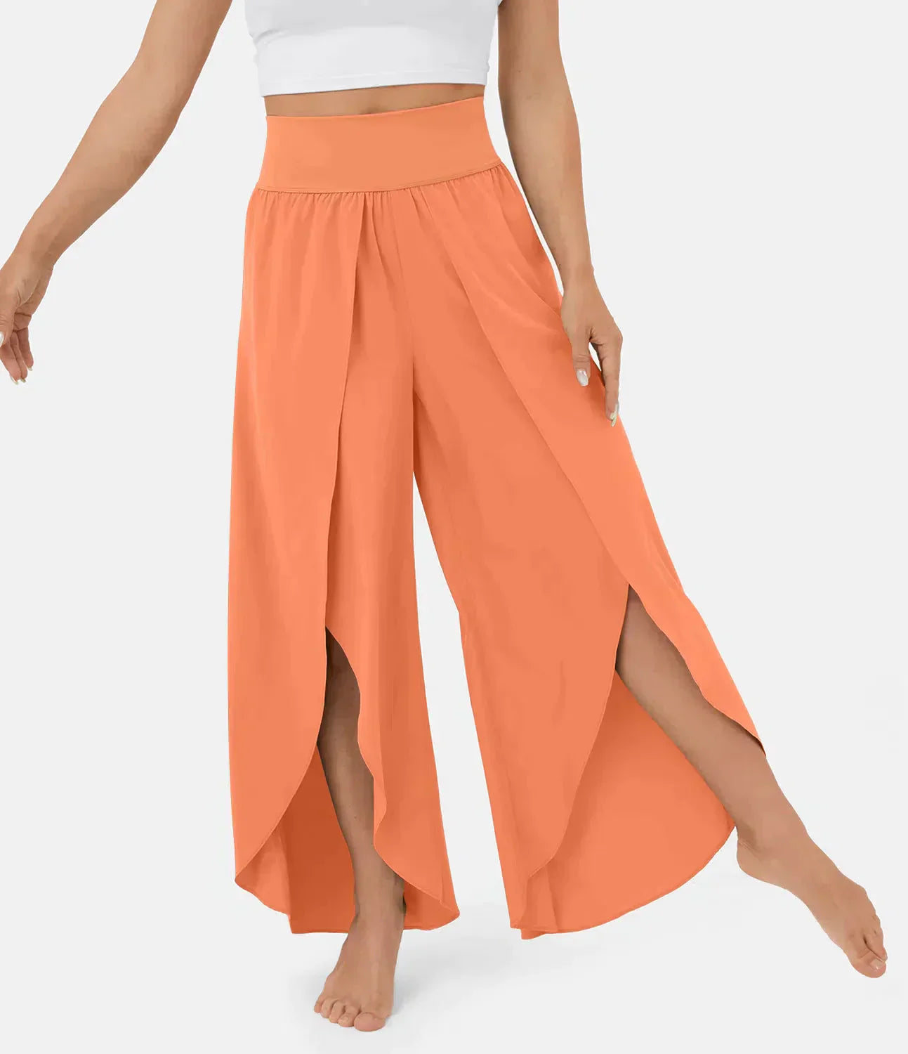 Leichte, luftige Schlaghose für Damen mit integrierter Shorts
