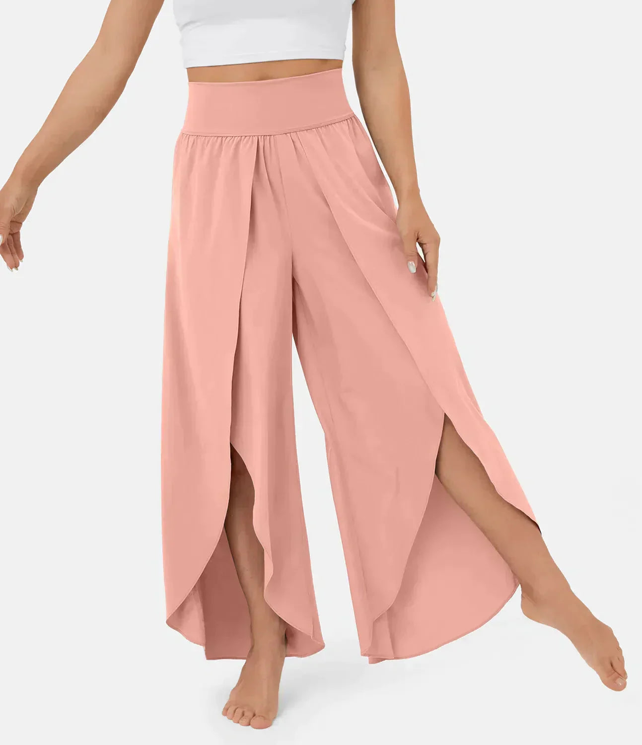 Leichte, luftige Schlaghose für Damen mit integrierter Shorts