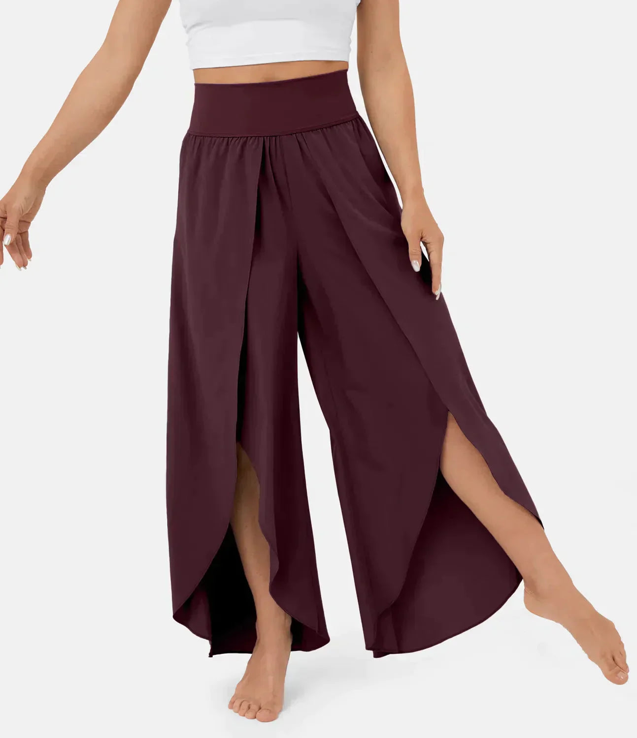Leichte, luftige Schlaghose für Damen mit integrierter Shorts