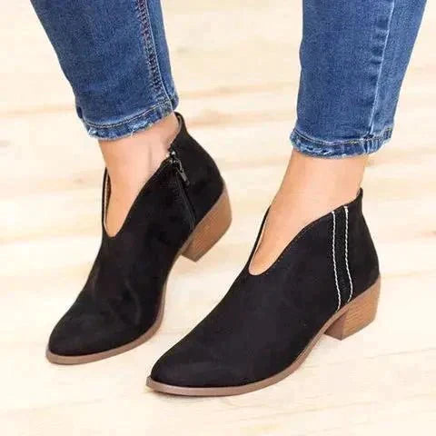 Krohn-e | Stylische Stiefel mit Seitlichem Reißverschluss
