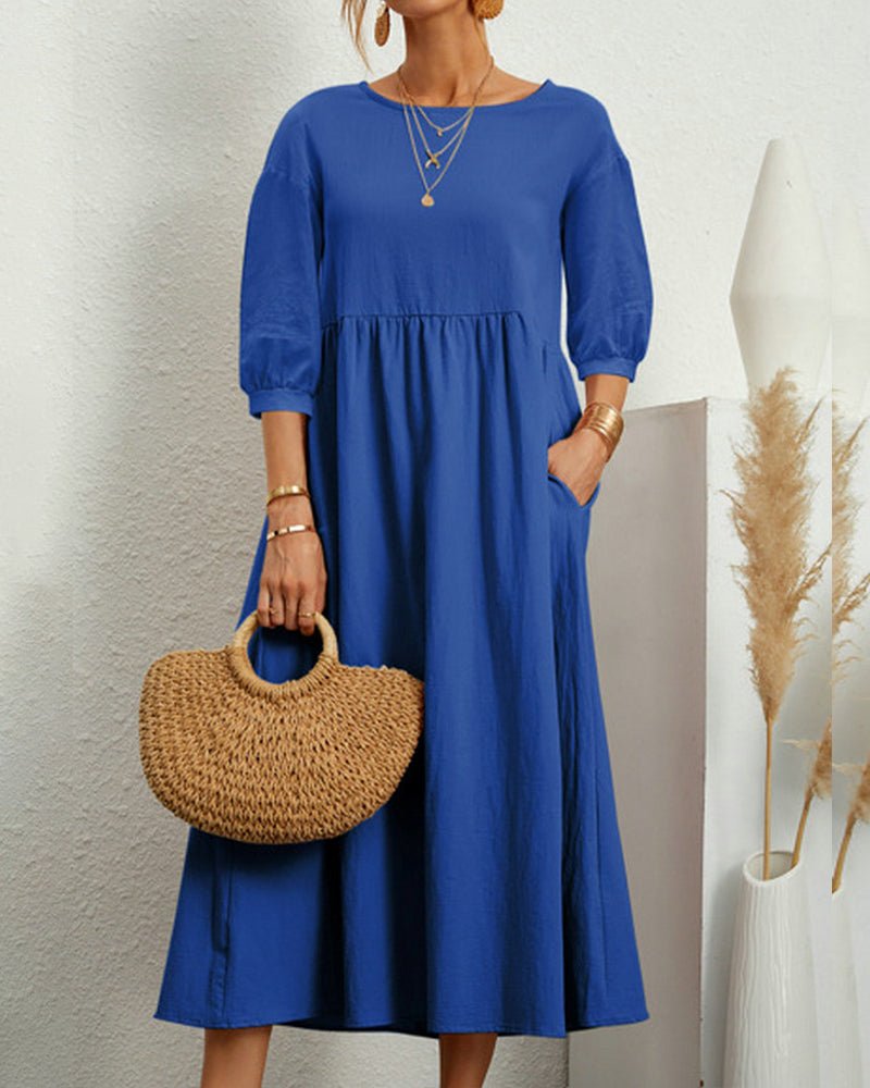 Almutta Maxikleid mit Laternenärmeln für den Sommer