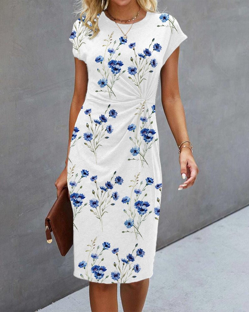 Festliches Midi-Blumenkleid von Alvheria