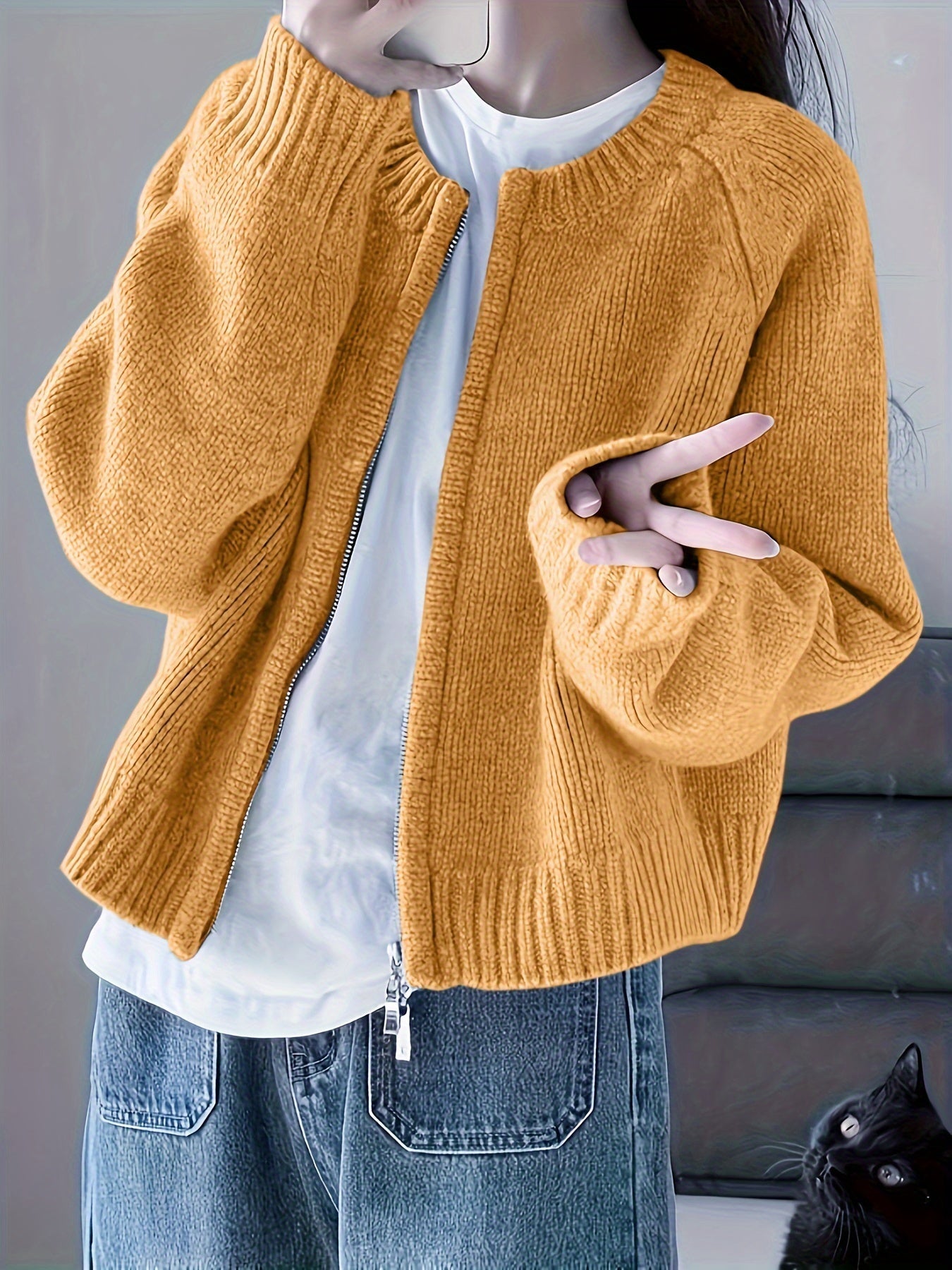 Krohn-e | Legere Damen-Strickjacke