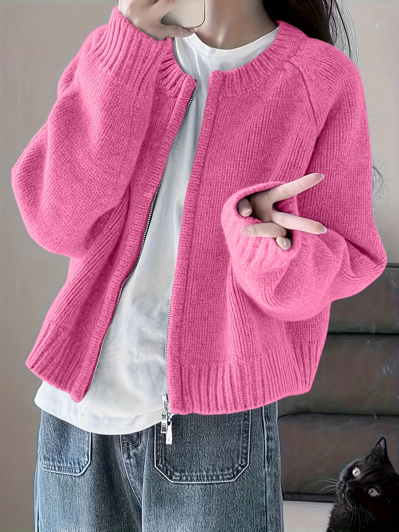 Krohn-e | Legere Damen-Strickjacke