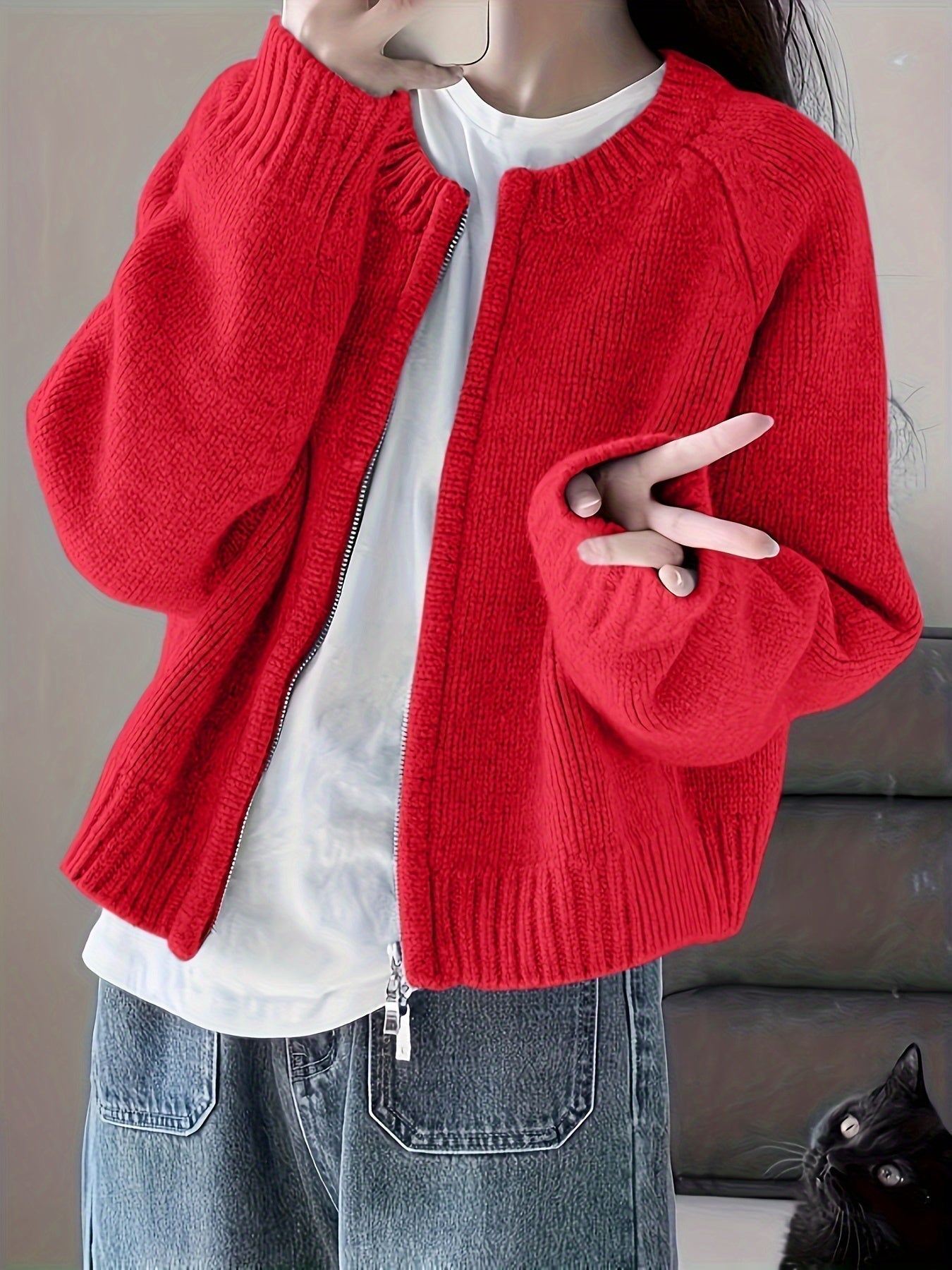 Krohn-e | Legere Damen-Strickjacke