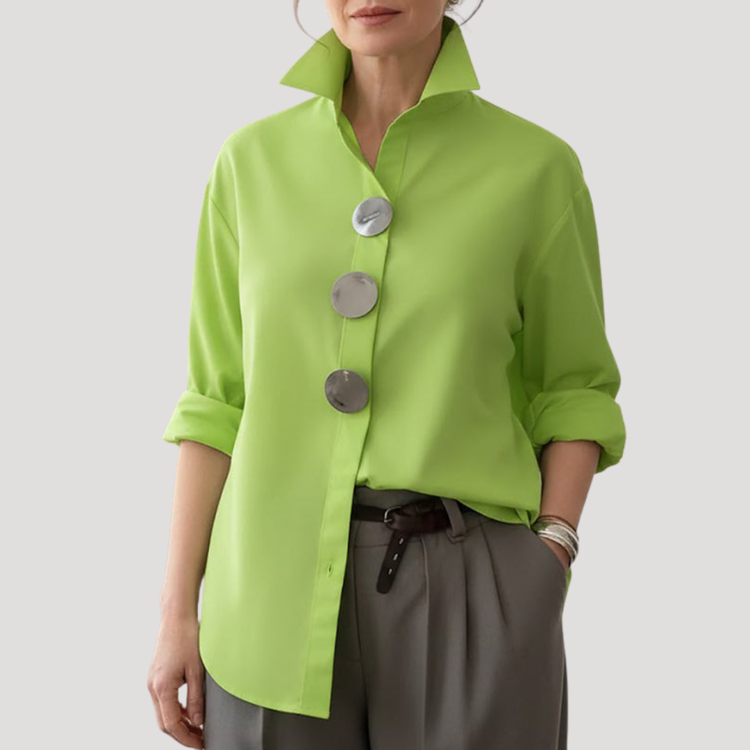 Annika | Damen Button-Down Langarm Hemdbluse