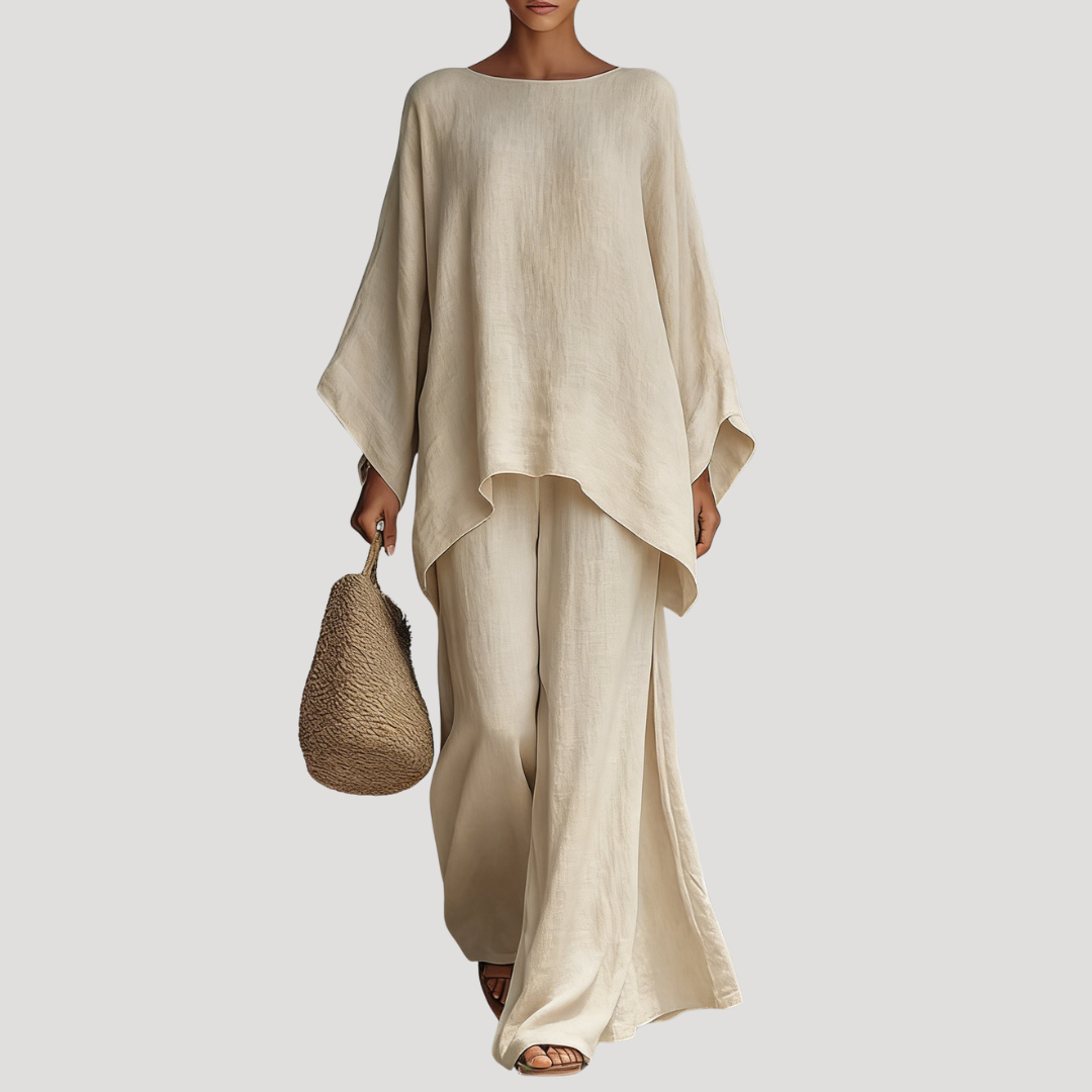 Anouk | Damen Zweiteiler Oversized Top Weites Bein