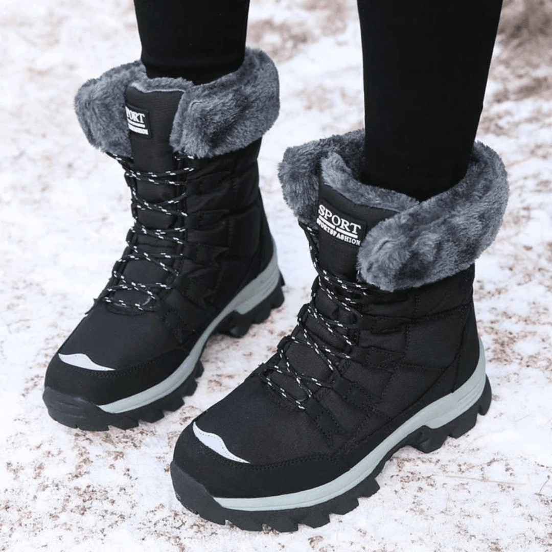 KROHN-E Damen Winterstiefel Wasserdicht Gefüttert Rutschfest