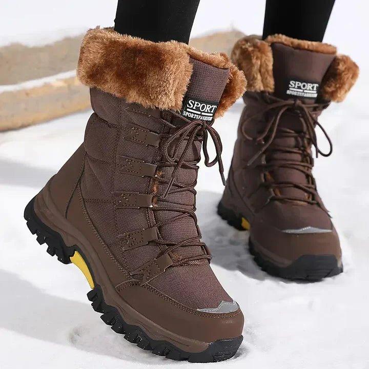 KROHN-E Damen Winterstiefel Wasserdicht Isoliert Warm Rutschfest