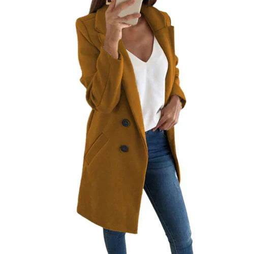 Avelena: Elegantly Long Blazer Coat