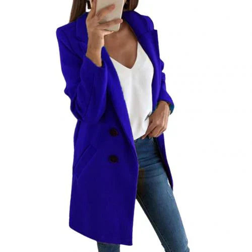 Avelena: Elegantly Long Blazer Coat