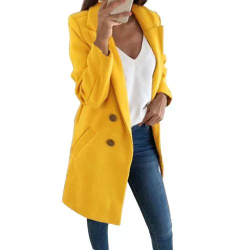 Avelena: Elegantly Long Blazer Coat