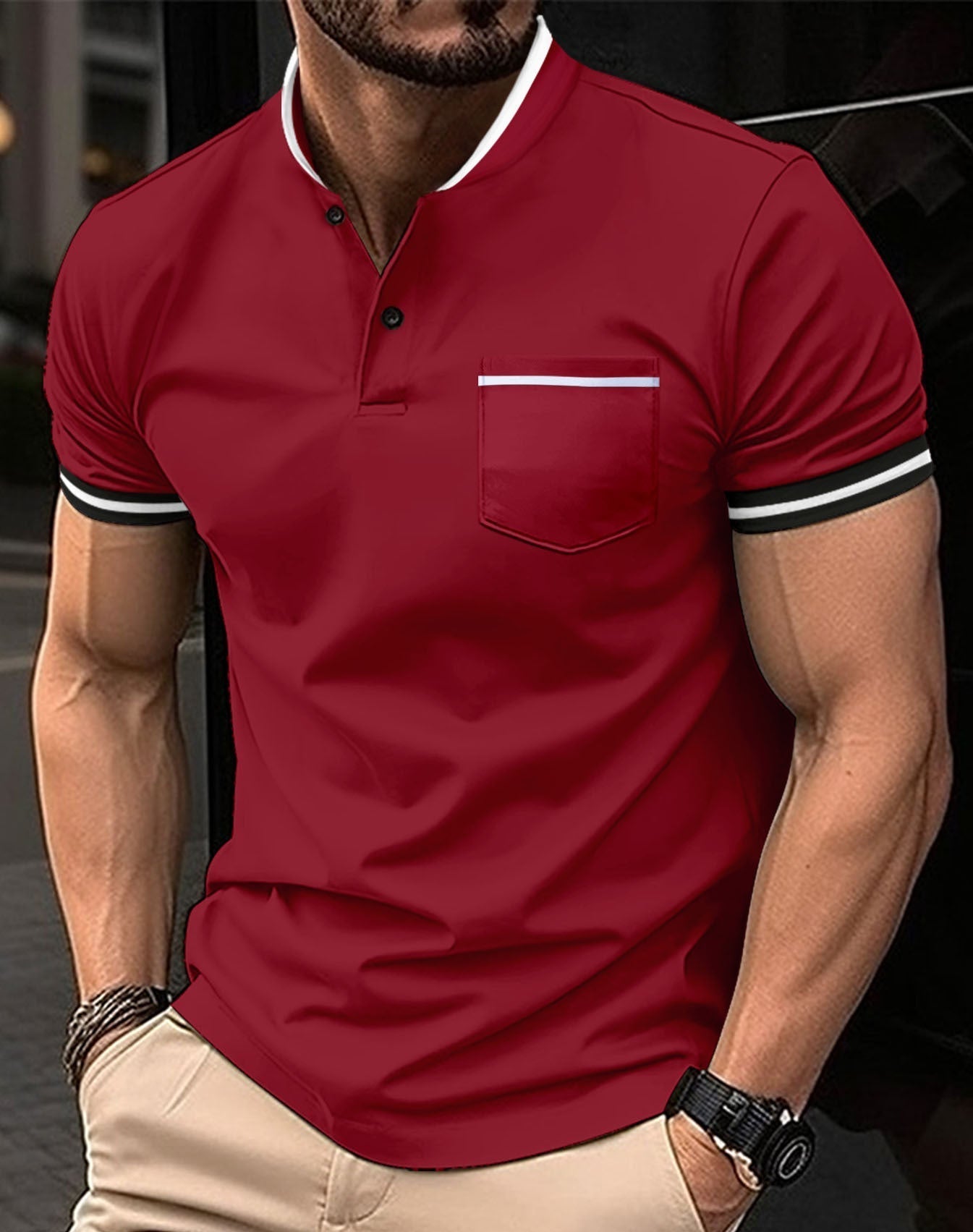 Teodor Baumwoll-Poloshirt für Herren in lässiger Ausführung