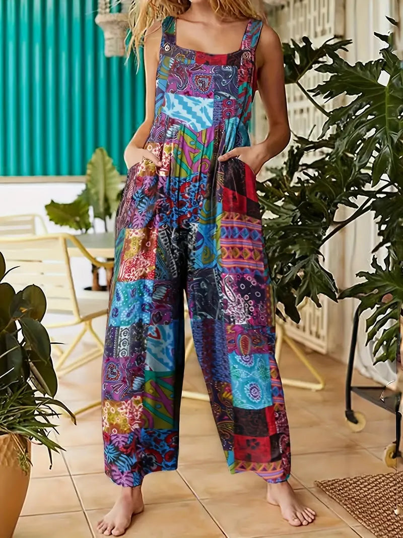 Blumendruck-Jumpsuit Eliza
