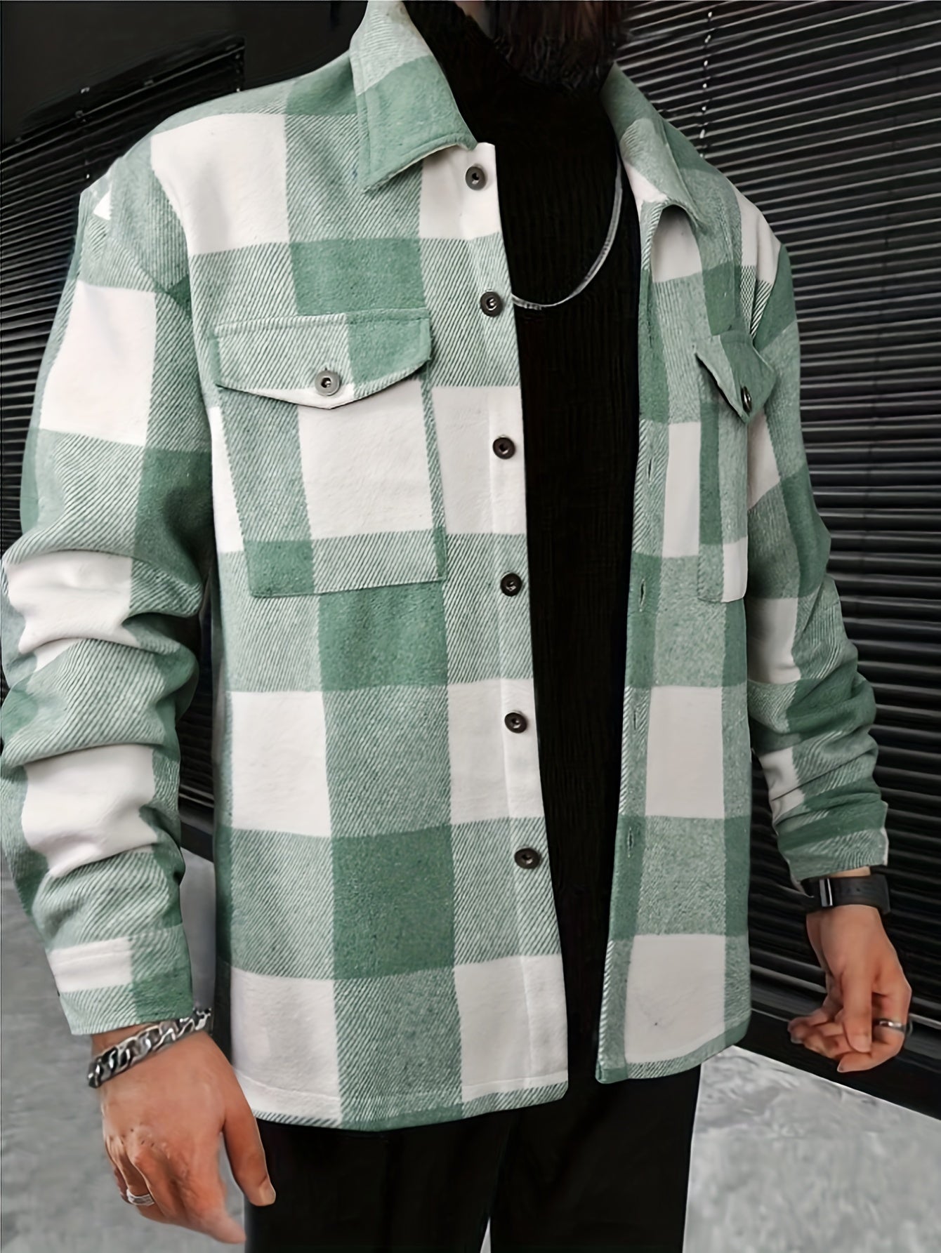 Krohn-e | Karierter Hemdjacke Baumwolle Lässig und Trendy