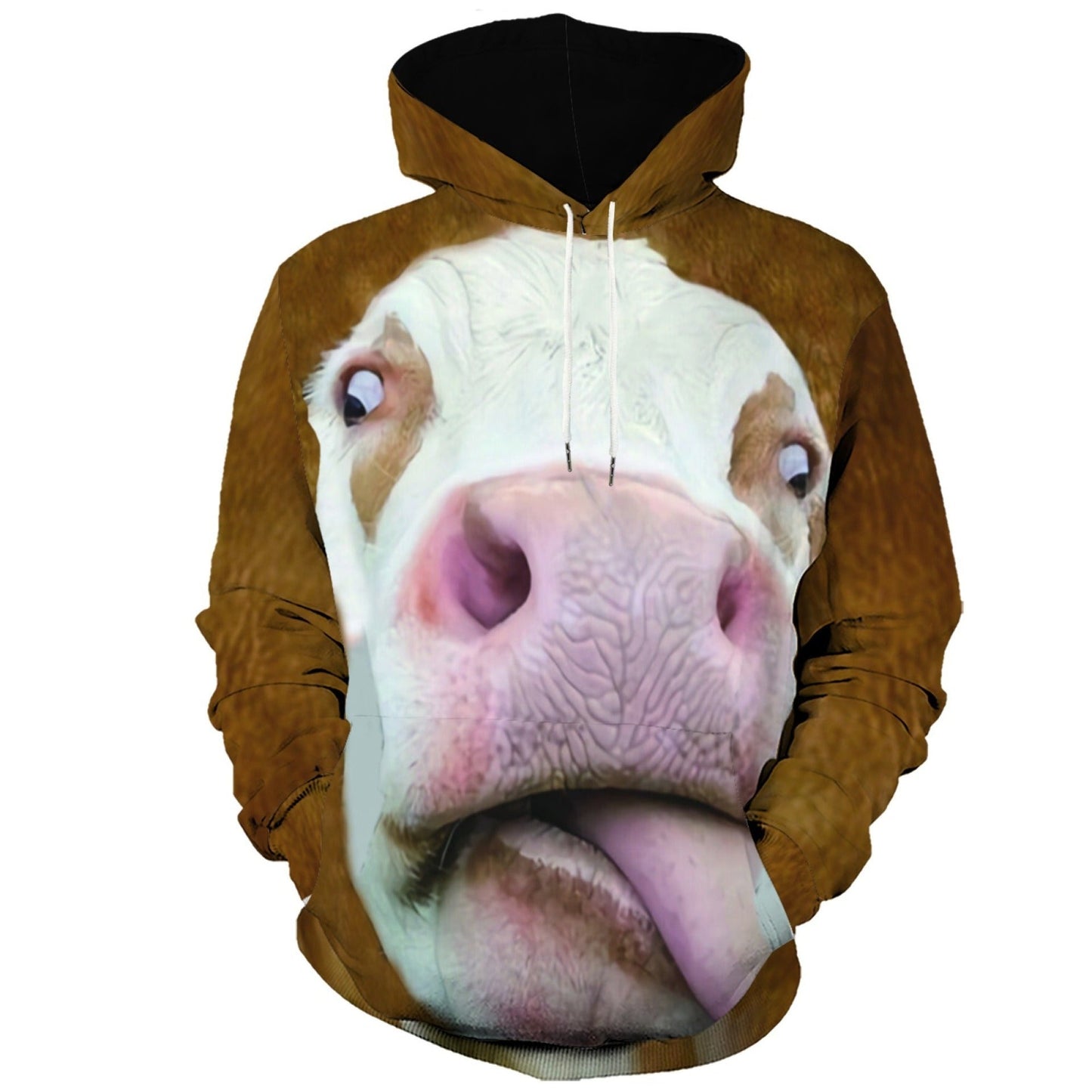 Kuh-Print Kapuzenpullover von Fudus