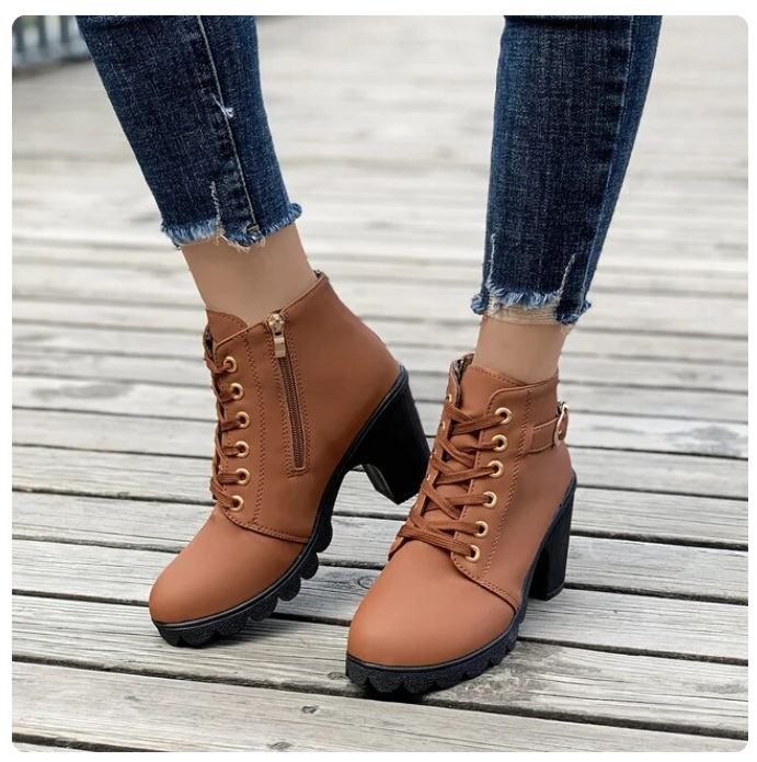 Krohn-e | Damen Stiefeletten mit Reißverschluss