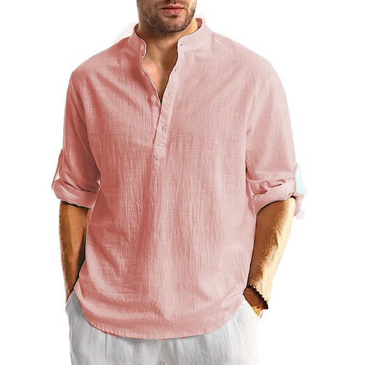 Herren-Leinenhemd mit langen Ärmeln von Bryson