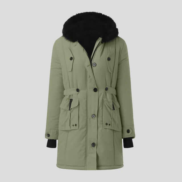Krohn-e | Damen Winter Parka mit luxuriösem Kunstfellkragen