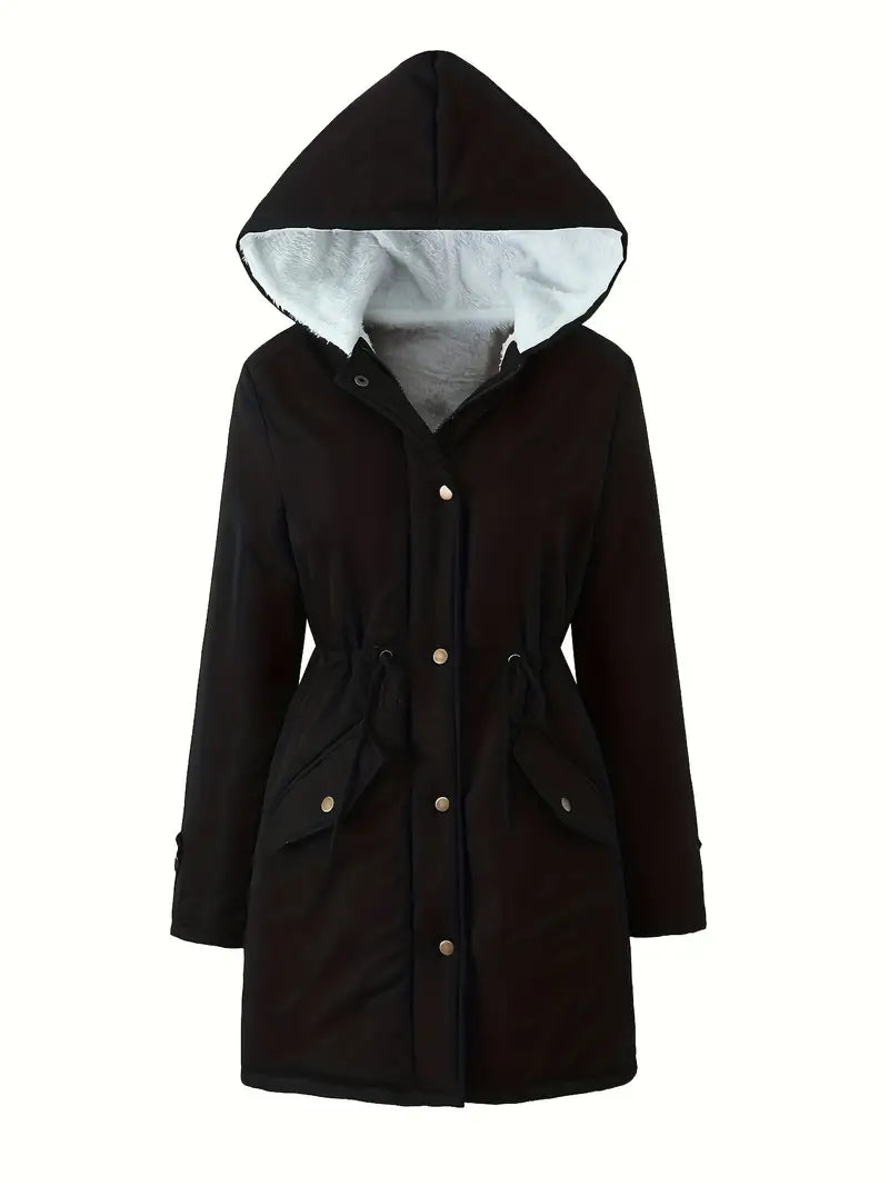 Krohn-e | Gefütterte Parkajacke mit Kapuze Winddicht und Warm Praktisches Design