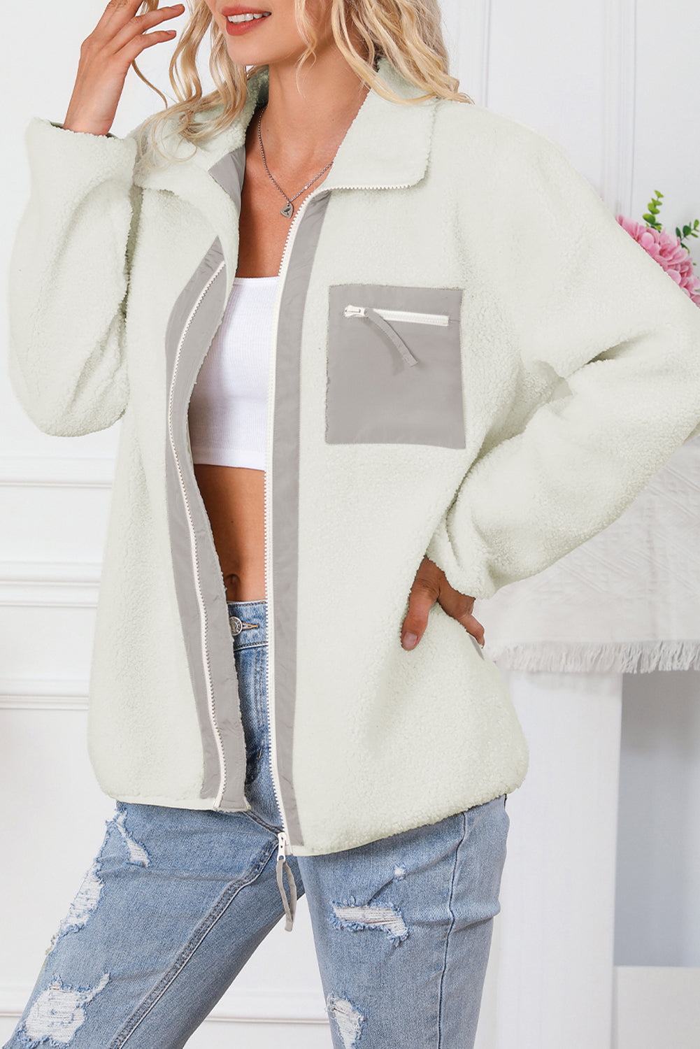 Krohn-e | Weiche Fleecejacke mit Reißverschluss Praktisch und Warm Perfekt für Den Alltag